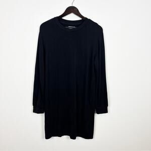 Lou & Grey Ultra Cozy Long Sleeve Black Sweater Dress Size Medium